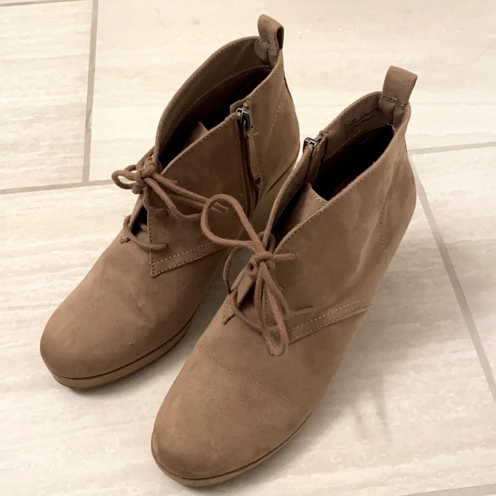 Tan Suede Booties
